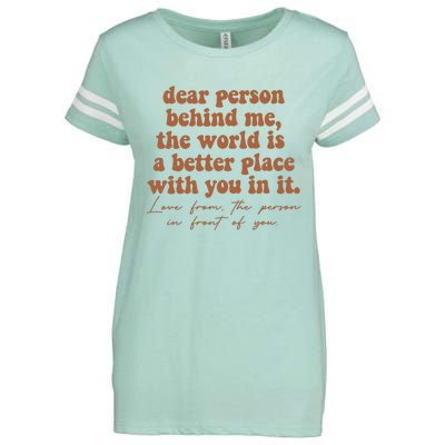 Dear Person Behind Me Mental Health Enza Ladies Jersey Football T-Shirt