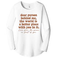 Dear Person Behind Me Mental Health Women's Perfect Tri Tunic Long Sleeve Shirt