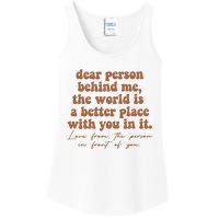 Dear Person Behind Me Mental Health Ladies Essential Tank