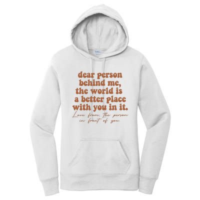 Dear Person Behind Me Mental Health Women's Pullover Hoodie