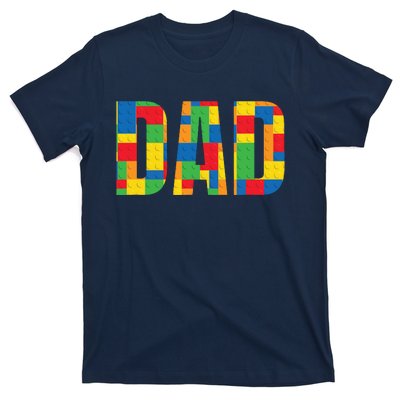 Dad Parent Brick Master Builder Building Blocks Set Family T-Shirt