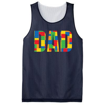 Dad Parent Brick Master Builder Building Blocks Set Family Mesh Reversible Basketball Jersey Tank