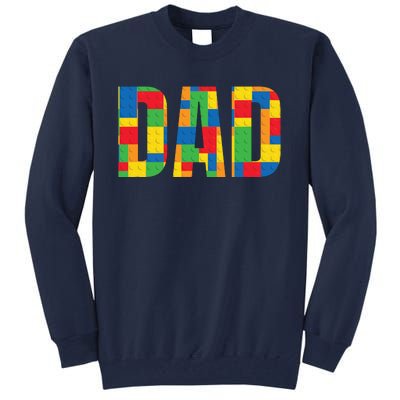 Dad Parent Brick Master Builder Building Blocks Set Family Tall Sweatshirt