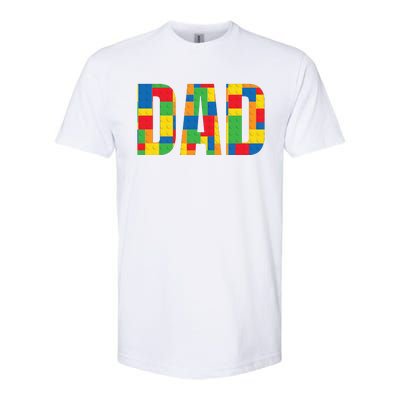 Dad Parent Brick Master Builder Building Blocks Set Family Softstyle® CVC T-Shirt