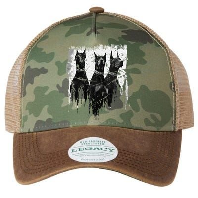Doberman Pinscher Black and White Dog Lovers Legacy Tie Dye Trucker Hat