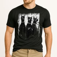 Doberman Pinscher Black and White Dog Lovers Cooling Performance Crew T-Shirt
