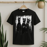 Doberman Pinscher Black and White Dog Lovers T-Shirt