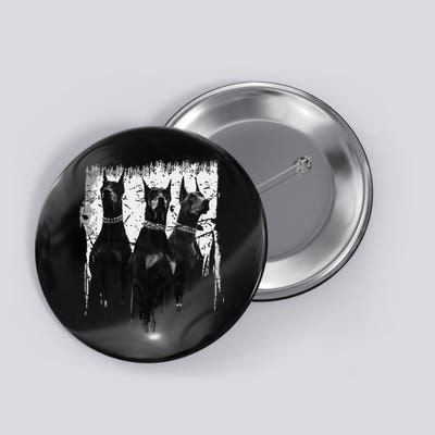 Doberman Pinscher Black and White Dog Lovers Button