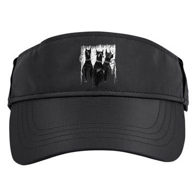 Doberman Pinscher Black and White Dog Lovers Adult Drive Performance Visor