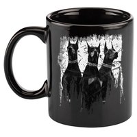 Doberman Pinscher Black and White Dog Lovers 11oz C Handle Ceramic Mug
