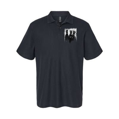 Doberman Pinscher Black and White Dog Lovers Polo