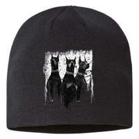 Doberman Pinscher Black and White Dog Lovers Sustainable Beanie