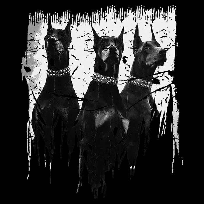 Doberman Pinscher Black and White Dog Lovers Youth Performance Sprint T-Shirt