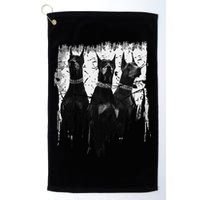 Doberman Pinscher Black and White Dog Lovers Golf Towel