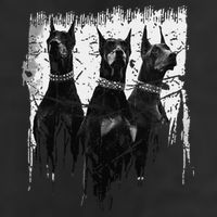 Doberman Pinscher Black and White Dog Lovers Golf Towel