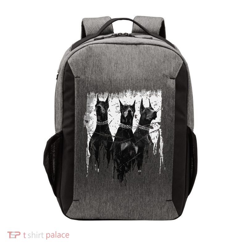Doberman Pinscher Black and White Dog Lovers Vector Backpack