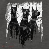 Doberman Pinscher Black and White Dog Lovers Vector Backpack
