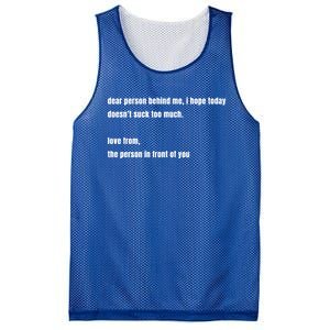 Dear Person Behind Me Gift Cute Gift Mesh Reversible Basketball Jersey Tank