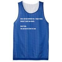 Dear Person Behind Me Gift Cute Gift Mesh Reversible Basketball Jersey Tank