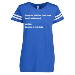 Dear Person Behind Me Gift Cute Gift Enza Ladies Jersey Football T-Shirt