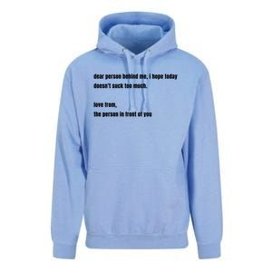 Dear Person Behind Me Gift Cute Gift Unisex Surf Hoodie