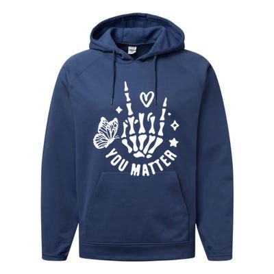 Dear Person Behind Me You Matter Tal Health (2 Sided) Cute Gift Performance Fleece Hoodie