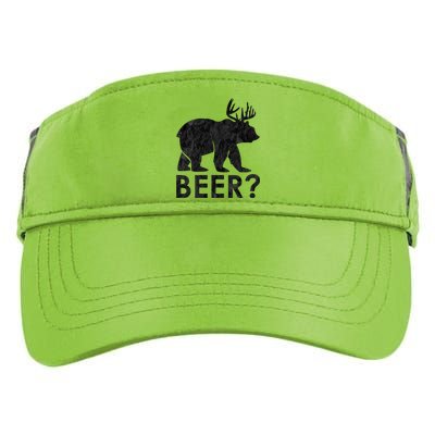 Deer Plus Bear Equals Beer Funny Vintage Gift Adult Drive Performance Visor