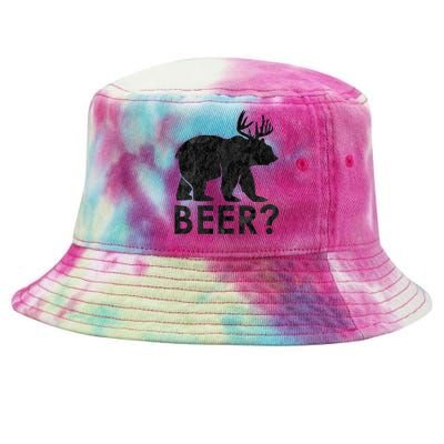 Deer Plus Bear Equals Beer Funny Vintage Gift Tie-Dyed Bucket Hat