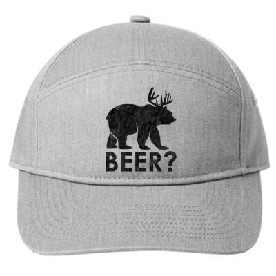 Deer Plus Bear Equals Beer Funny Vintage Gift 7-Panel Snapback Hat