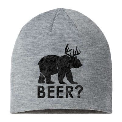 Deer Plus Bear Equals Beer Funny Vintage Gift Sustainable Beanie