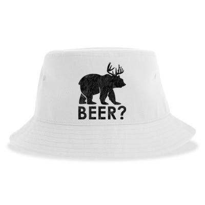 Deer Plus Bear Equals Beer Funny Vintage Gift Sustainable Bucket Hat