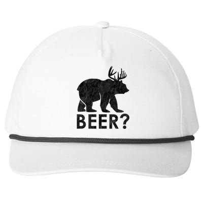 Deer Plus Bear Equals Beer Funny Vintage Gift Snapback Five-Panel Rope Hat