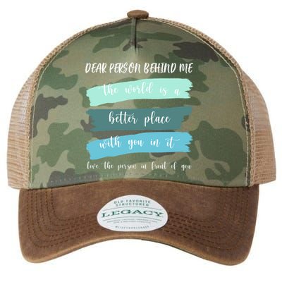 Dear Person Behind Me Mental Health Awareness Legacy Tie Dye Trucker Hat