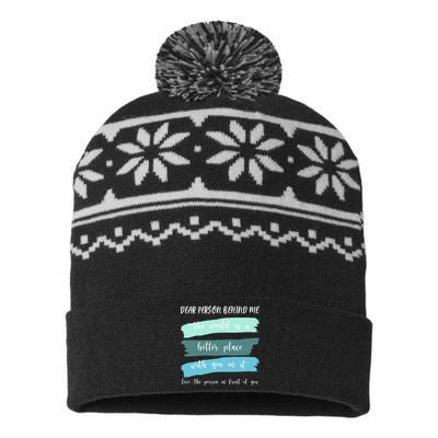 Dear Person Behind Me Mental Health Awareness USA-Made Snowflake Beanie