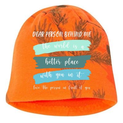 Dear Person Behind Me Mental Health Awareness Kati - Camo Knit Beanie