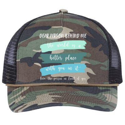 Dear Person Behind Me Mental Health Awareness Retro Rope Trucker Hat Cap