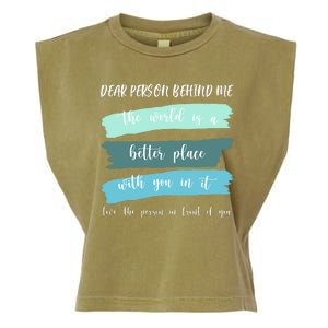 Dear Person Behind Me Mental Health Awareness Garment-Dyed Women's Muscle Tee