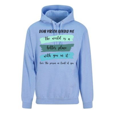 Dear Person Behind Me Mental Health Awareness Unisex Surf Hoodie