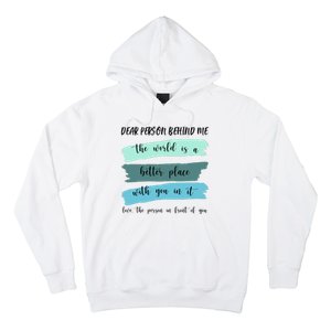 Dear Person Behind Me Mental Health Awareness Hoodie