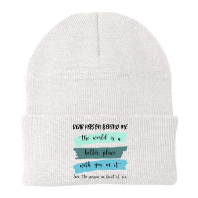 Dear Person Behind Me Mental Health Awareness Knit Cap Winter Beanie