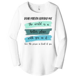 Dear Person Behind Me Mental Health Awareness Women's Perfect Tri Tunic Long Sleeve Shirt