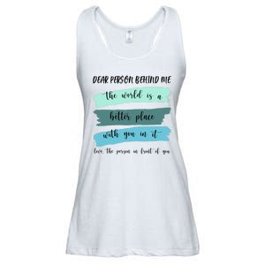 Dear Person Behind Me Mental Health Awareness Ladies Essential Flowy Tank