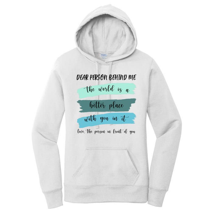 Dear Person Behind Me Mental Health Awareness Women's Pullover Hoodie