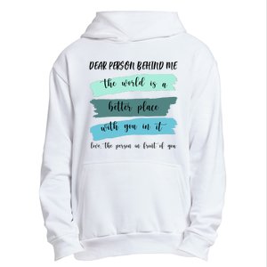 Dear Person Behind Me Mental Health Awareness Urban Pullover Hoodie