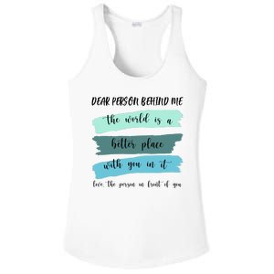 Dear Person Behind Me Mental Health Awareness Ladies PosiCharge Competitor Racerback Tank