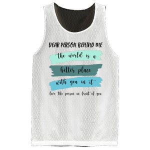 Dear Person Behind Me Mental Health Awareness Mesh Reversible Basketball Jersey Tank