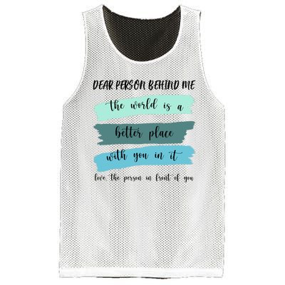 Dear Person Behind Me Mental Health Awareness Mesh Reversible Basketball Jersey Tank