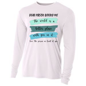 Dear Person Behind Me Mental Health Awareness Cooling Performance Long Sleeve Crew