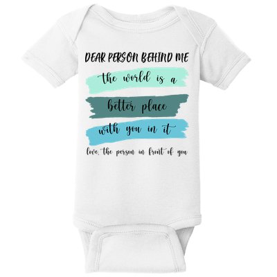 Dear Person Behind Me Mental Health Awareness Baby Bodysuit