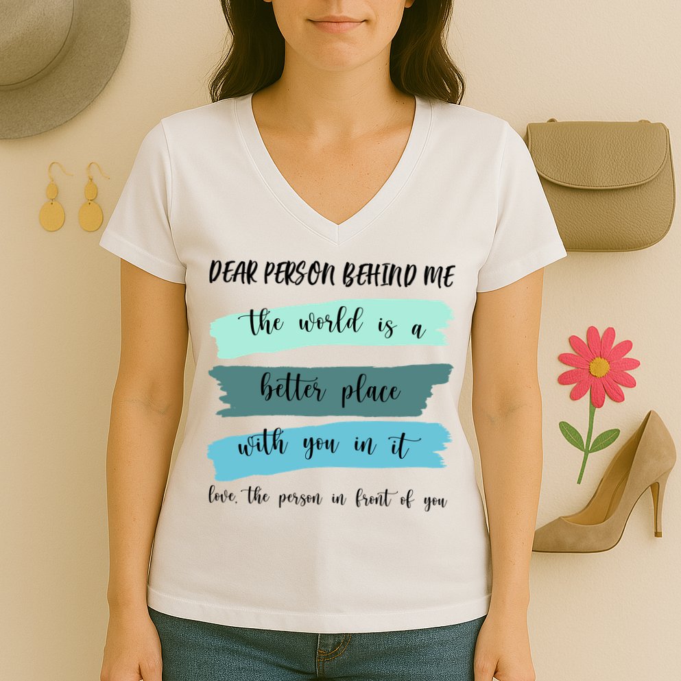 Dear Person Behind Me Mental Health Awareness Women's V-Neck T-Shirt